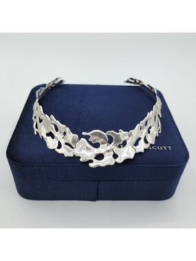 Kendra Scott Savannah Collar Necklace NEW Vintage Silver #2892
